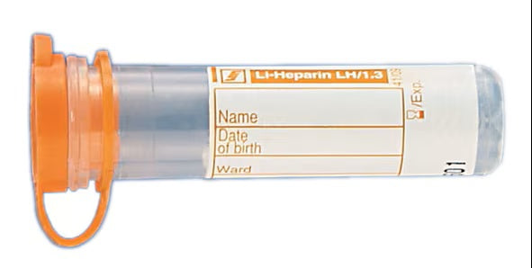 Litium-hepariininäyteputki 1,3 ml, 100kpl