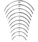 AESCULAP Ommeleulat jousisilmukalla  3/8-kaari, leikkaava. 12 kpl